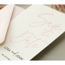 Blush Peach Letterpress - Wedding Invitations - WP-CR14-SD-BL-2 - 184458