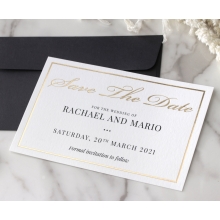 Save the Date in Gold and Black - Wedding Invitations - WP-CR14-SD-KI-G - 184362