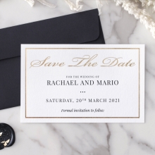 Save the Date in Gold and Black - Wedding Invitations - WP-CR14-SD-KI-G - 184361