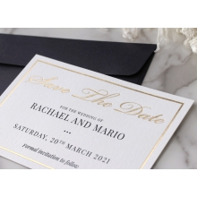 Save the Date in Gold and Black - Wedding Invitations - WP-CR14-SD-KI-G - 184360