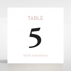 Clear Chic Charm Paper wedding venue table number card