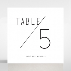 Paper Infinity wedding table number card design