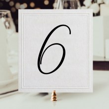 Emboss Framed Table Number - Table Number Cards - TD-KI300-PED-15 - 189523