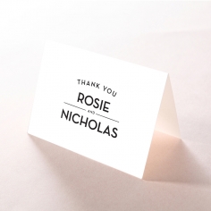 Frosted Chic Charm Paper wedding stationery thank you card