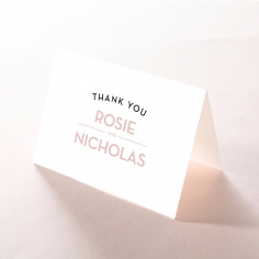 Pink Chic Charm Paper wedding stationery thank you card design