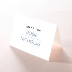 Silver Chic Charm Paper thank you wedding card