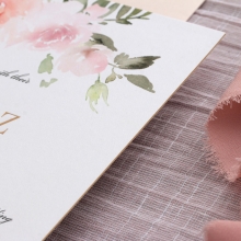 Floral Triplex Invitation with Gold Foil - Wedding Invitations - WP306GG - 183804