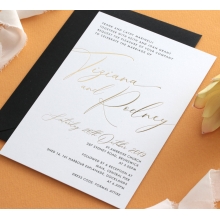 Black and Gold Foiled Triplex - Wedding Invitations - WP-TP01-GG-01 - 184329