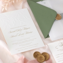 Embossed Ivory Garden Romance with Foil - Wedding Invitations - WP-IC30-BLBF - 184989