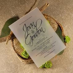 Acrylic Diamond Drapery Wedding Invitation Card