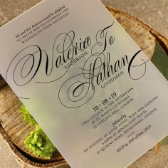 Acrylic Timeless Romance Wedding Invitation