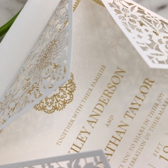 Blooming Charm with Foil Invitation Design