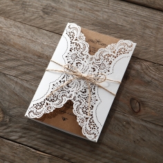 Country Glamour Wedding Invitation Card