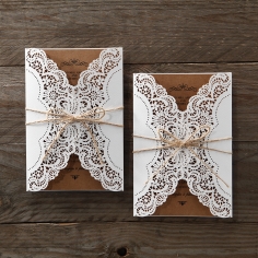 Country Glamour Wedding Card