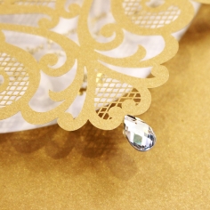 Golden Baroque Pocket with Foil Invitation Design