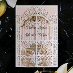 Ivory Victorian Gates Card