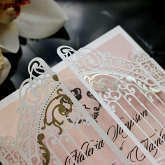 Ivory Victorian Gates Wedding Invitation Design