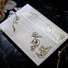 Ivory Victorian Gates with Foil Card Design