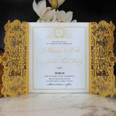 Royal Lace Wedding Card Design