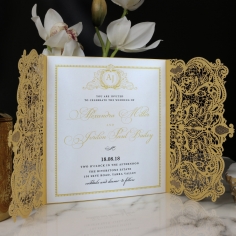 Royal Lace Wedding Card