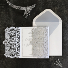 Royal Lace with Foil Invite Design