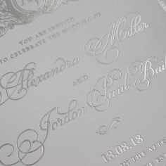 Royal Lace with Foil Invitation