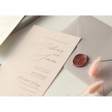 Foiled Timeless on Blush and Grey - Wedding Invitations - CR07-RG-02 - 188366