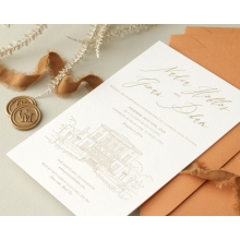 Bellissima Letterpressed Castle - Wedding Invitations - WP-IC55-LP-02 - 184213