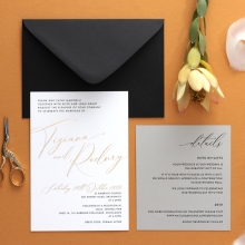 Black and Gold Foiled Triplex - Wedding Invitations - WP-TP01-GG-01 - 184333