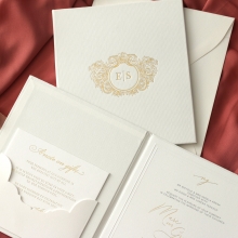 Hardcover Textured White - Wedding Invitations - HC-TW01 - 184351