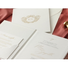 Hardcover Textured White - Wedding Invitations - HC-TW01 - 184346