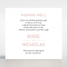 Pink Chic Charm Paper wedding gift registry invite card design