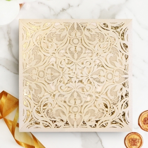 Divine Damask with Foil Invite Card