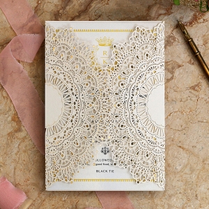 Ivory Doily Elegance Invitation