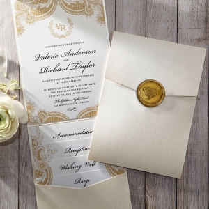 Wedding Invitations Folded Pocket 9