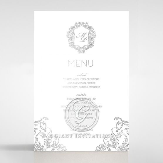Aristocrat menu card DM116122-GW-GS