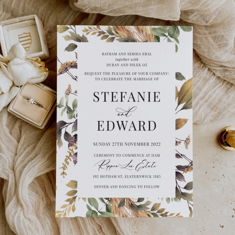 Autumn Frame - Wedding Invitations - KI300-CP-11 - 189300