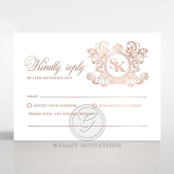 Baroque Romance rsvp card DV116081-GW-RG