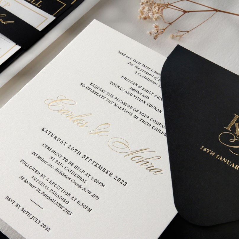 Luxe Gold Script - Wedding Invitations - KI300-GG-50 - 189422