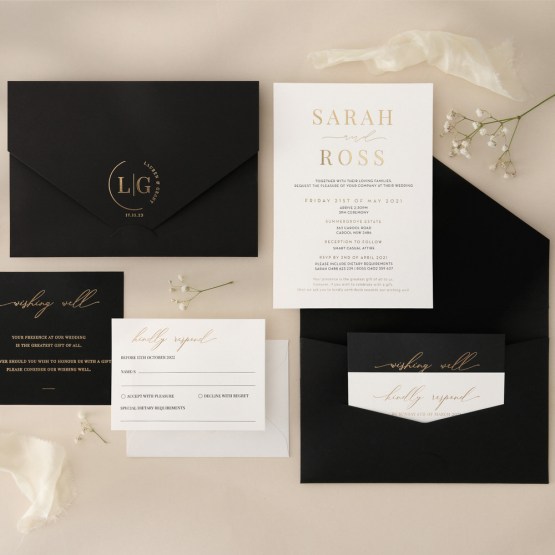 Luxurious Pocket Fold Wedding Invitations, Online