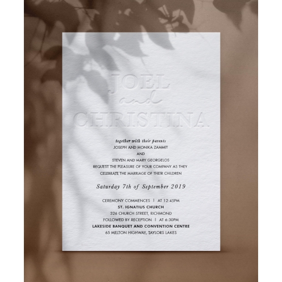 Letterpress Beauty - Wedding Invitations - WP-IC55-LP-11 - 184555