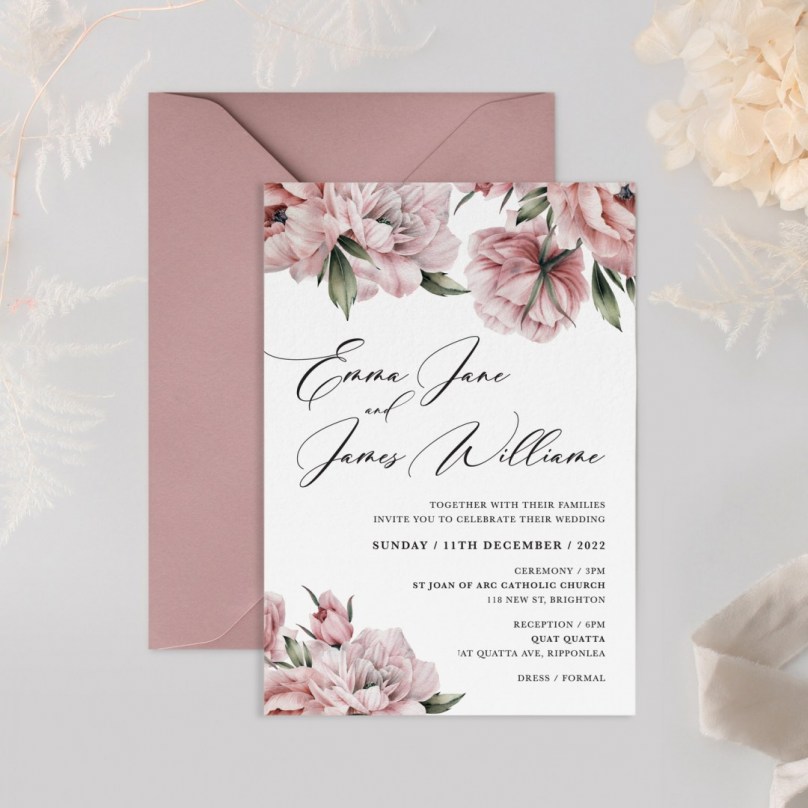 Blush Peony - Wedding Invitations - KI300-CP-14 - 189381