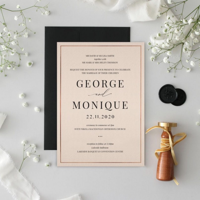 Romantic Blush and Foil - Wedding Invitations - CR07-PFL-RG-01 - 189375
