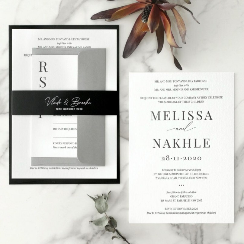 Bold Ebony Letterpress - Wedding Invitations - IC55-LP-BL-02 - 189214