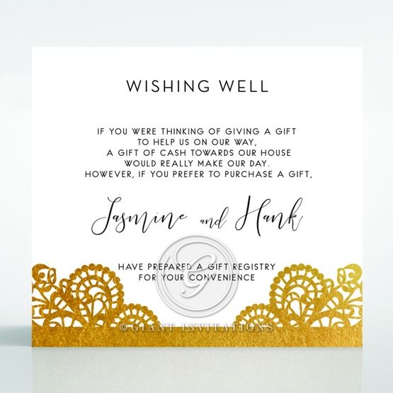 Breathtaking Baroque Foil Laser Cut wishing well card DW120001-KI-GG