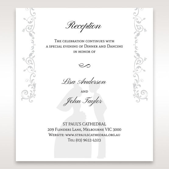 White Promise - Reception Cards - Wedding Stationery - 58