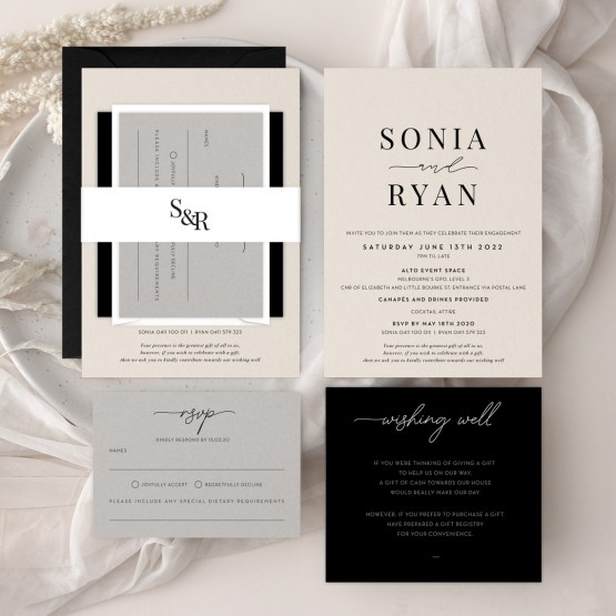 Forever Yours - Coloured Papers - Wedding Invitations - CR20-BL-01 - 186687