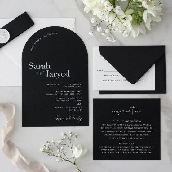 Monochrome Arch - Wedding Invitations - MB300-ARC-WI-01x - 187835