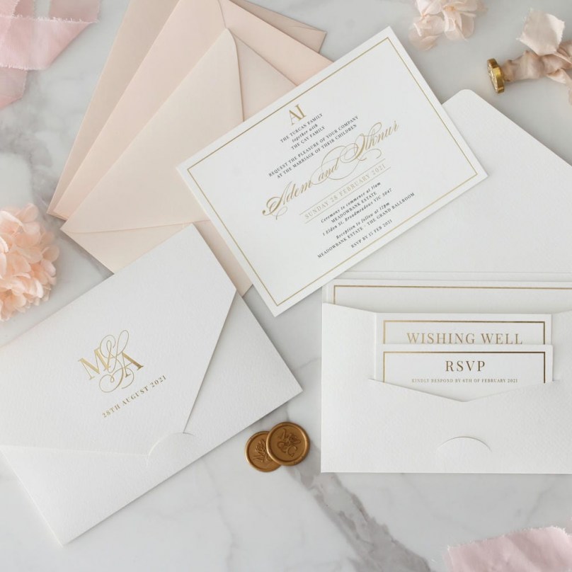 Landscape Pocket - Wedding Invitations - PCK-LP-WH - 189219