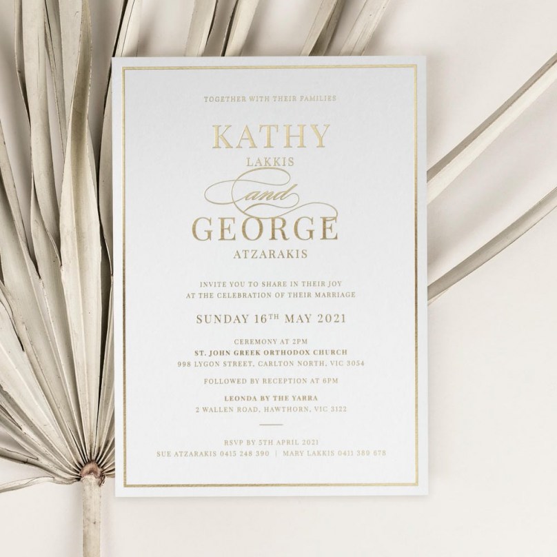 Regal Announcement - Wedding Invitations - KI300-GG-04 - 189221